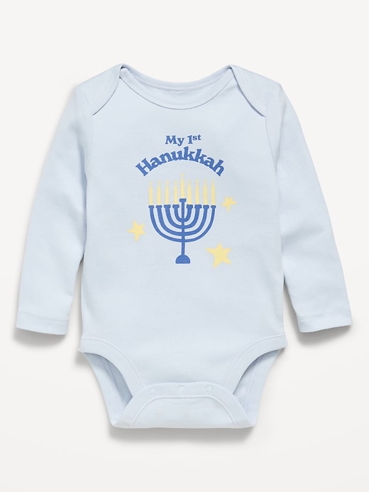 Image number 1 showing, Long-Sleeve Unisex Graphic Bodysuit for Baby