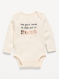 Image number 1 showing, Long-Sleeve Unisex Graphic Bodysuit for Baby