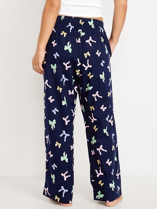 Image number 6 showing, High-Waisted Poplin Pajama Pant