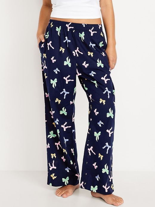 Image number 5 showing, High-Waisted Poplin Pajama Pant