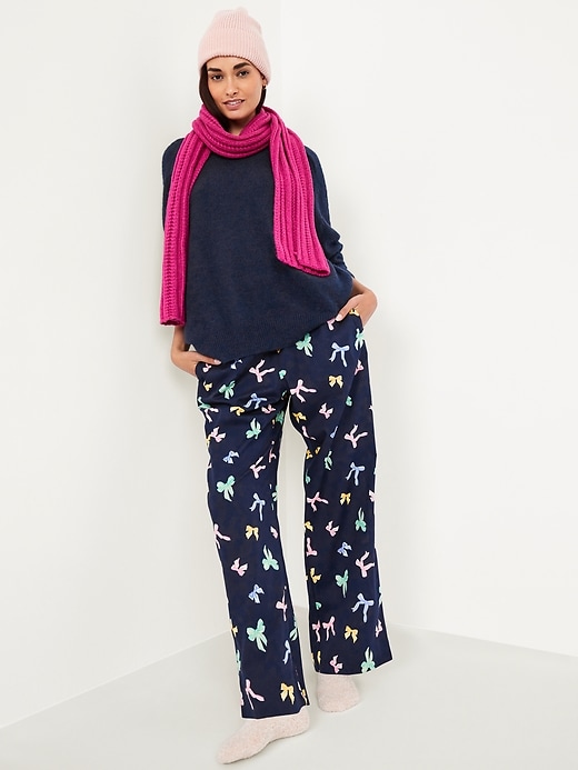 Image number 3 showing, High-Waisted Poplin Pajama Pant