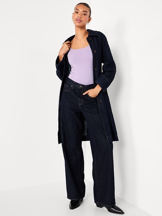 Image number 3 showing, Double-Layer Elbow-Sleeve Scoop-Neck T-Shirt