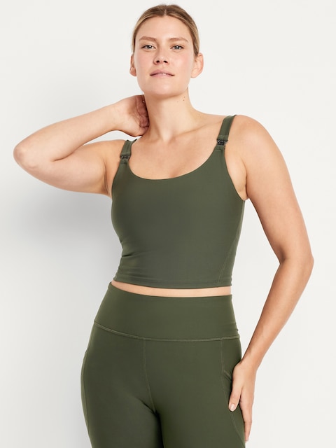 Maternity PowerSoft Nursing Sports Bra - Ancient Forest