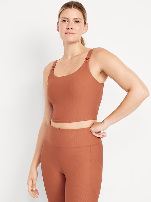 Image number 1 showing, Maternity PowerSoft Rib Nursing Sports Bra
