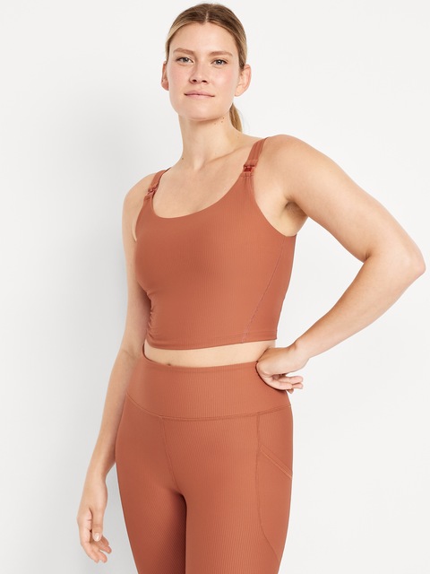 Soutien-gorge de sport côtelé PowerSoft d'allaitement et de maternité
