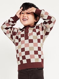 Image number 1 showing, HOLD: Long-Sleeve Collared Sweater for Toddler Boys