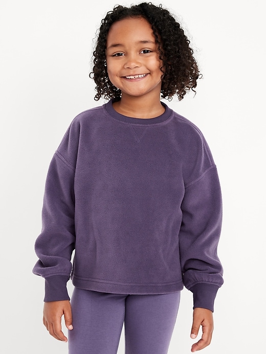 Image number 1 showing, Long-Sleeve Microfleece Top for Girls