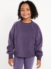 Image number 1 showing, Long-Sleeve Microfleece Top for Girls