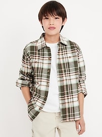 Image number 1 showing, Long-Sleeve Pocket Plaid Flannel Shirt for Boys