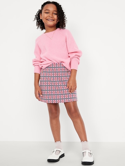 L'image numéro 3 présente Jupe-short de marin en tricot jacquard pour fille