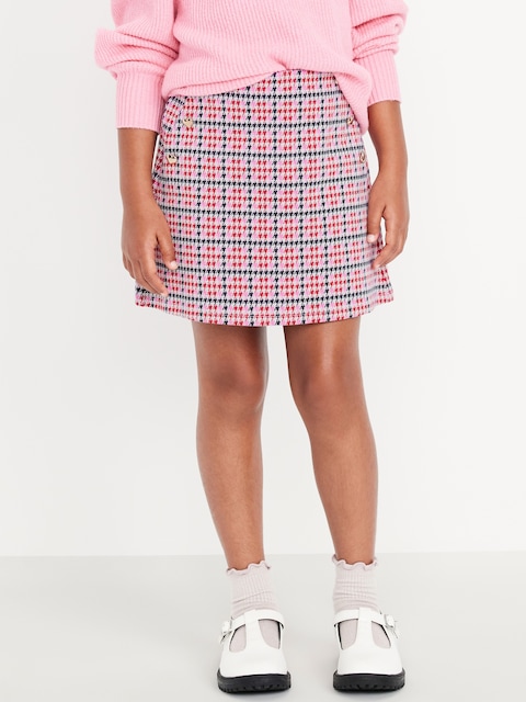 Jupe-short de marin en tricot jacquard pour fille