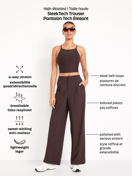Image number 8 showing, High-Waisted SleekTech Trouser Pants