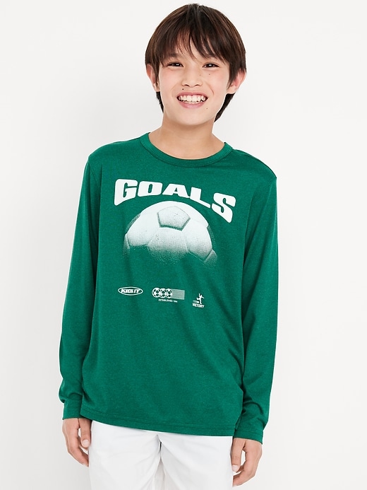 Image number 3 showing, CloudMotion Long-Sleeve Graphic Performance T-Shirt for Boys