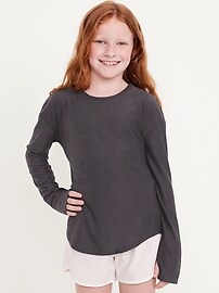 Image number 3 showing, CloudMotion Long-Sleeve Back-Cutout Performance T-Shirt for Girls