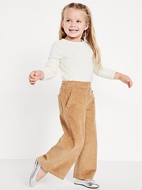 Image number 1 showing, Pull-On Wide-Leg Corduroy Pants for Toddler Girls