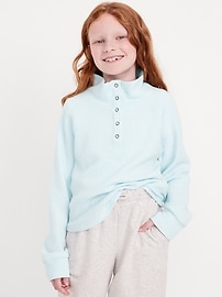 Image number 1 showing, CozePlush Waffle-Knit Henley Top for Girls