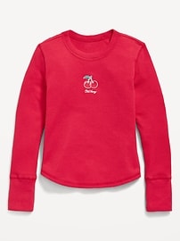L'image numéro 1 présente T-shirt en tricot isotherme à manches longues et à logo imprimé pour fille