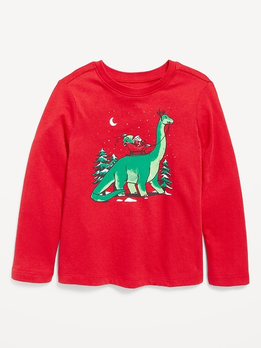 Image number 1 showing, Long-Sleeve Unisex Graphic T-Shirt for Toddler