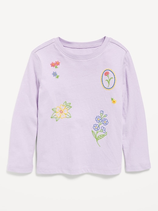 L'image numéro 1 présente T-shirt à manches longues et à imprimé pour toute-petite fille