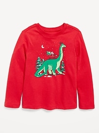 Image number 1 showing, Long-Sleeve Unisex Graphic T-Shirt for Toddler