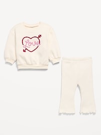 Image number 3 showing, Long-Sleeve Graphic Sweatshirt and Leggings Set for Baby