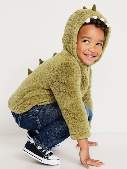 Critter Hooded Jacket for Toddler Boys - Olive Tapenade