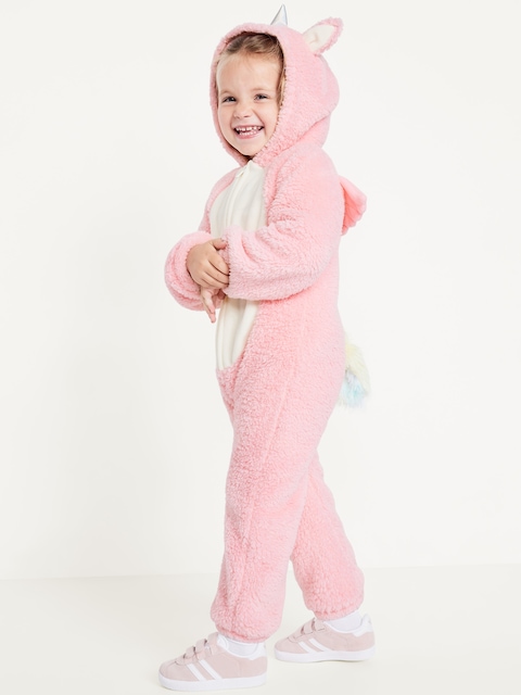 Déguisement une pièce à capuchon de bestiole unisexe pour tout-petit - Licorne
