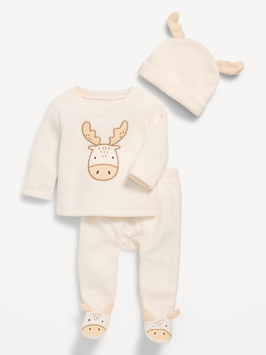View large product image 2 of 2. Microfleece Graphic 3-Piece Layette Set for Baby