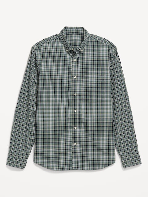 Chemise passe-partout coupe classique à motif - Vert Forêt