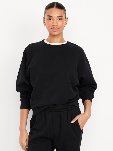 SoComfy Oversized Raglan Sweatshirt - Black Jack