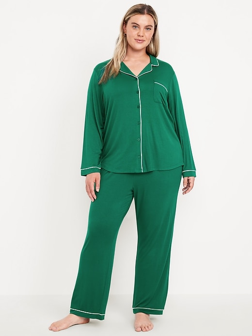 Image number 7 showing, Sunday Sleep Knit Jersey Pant Set