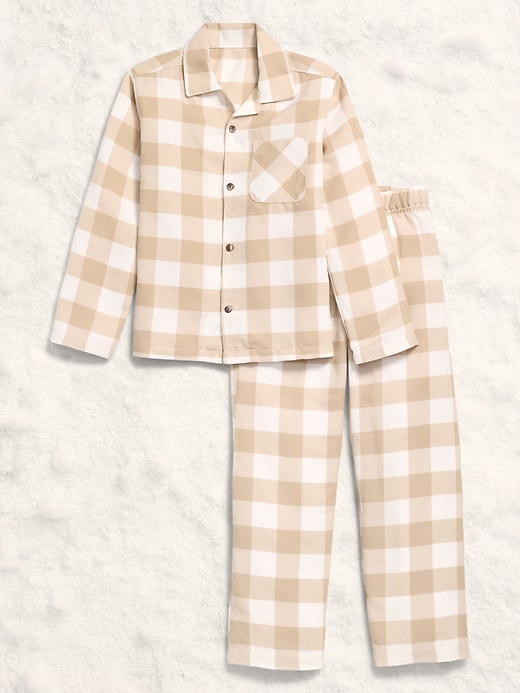 L'image numéro 1 présente Pyjama boutonné à motif unisexe pour Enfant