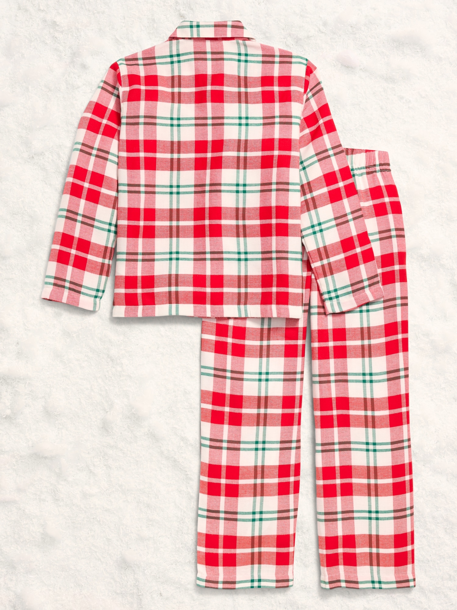 Printed Gender-Neutral Button-Front Pajama Set for Kids