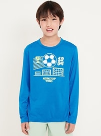 Image number 3 showing, CloudMotion Long-Sleeve Graphic Performance T-Shirt for Boys