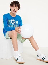 Image number 1 showing, CloudMotion Long-Sleeve Graphic Performance T-Shirt for Boys