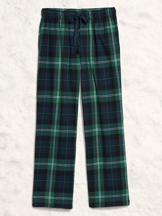 Image number 4 showing, Mid-Rise Plaid Flannel Pajama Pants for Women