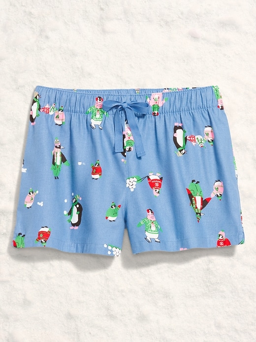 Image number 4 showing, Flannel Boxer Pajama Shorts for Women
