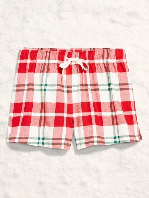 Image number 4 showing, Plaid Flannel Pajama Boxer Shorts Women