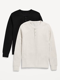 Image number 1 showing, 2-Pack Waffle Henley T-Shirt