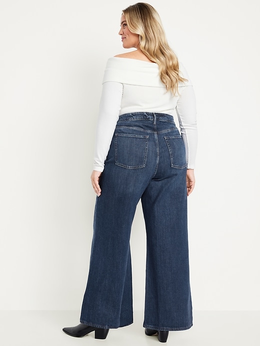 Image number 7 showing, Extra High-Waisted Super Wide-Leg Jeans