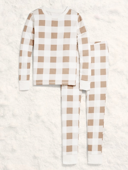 L'image numéro 3 présente Pyjama ajusté à motif pour fille
