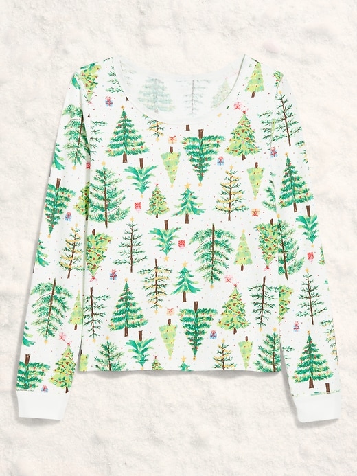 Image number 4 showing, Scoop-Neck Waffle Pajama Top for Women