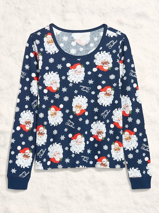 Image number 4 showing, Scoop-Neck Waffle Pajama Top for Women