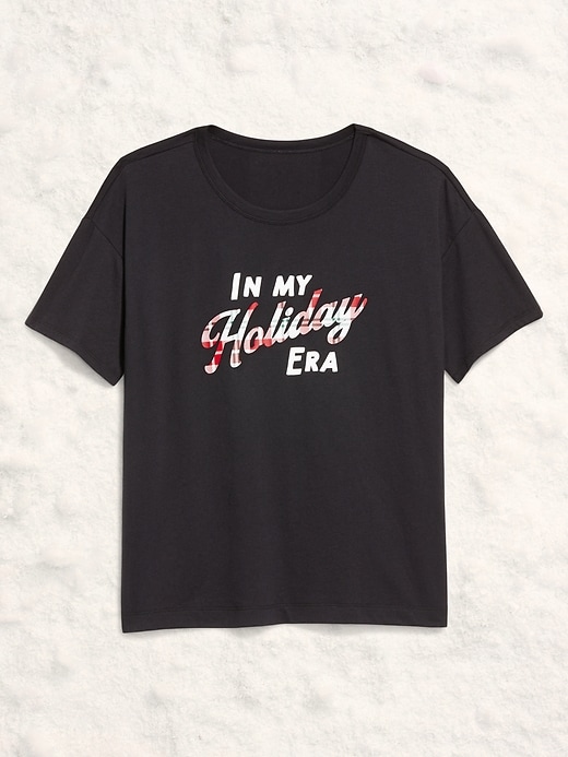 L'image numéro 4 présente T-shirt ras du cou à imprimé des Fêtes pour femme