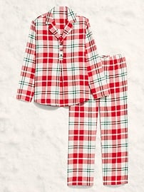 Image number 2 showing, Maternity Plaid Flannel Pajama Pant Set