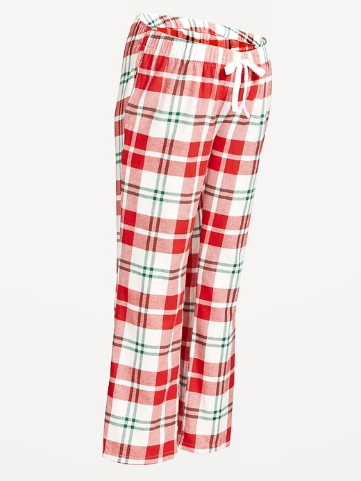 Image number 2 showing, Maternity Plaid Flannel Pajama Pants