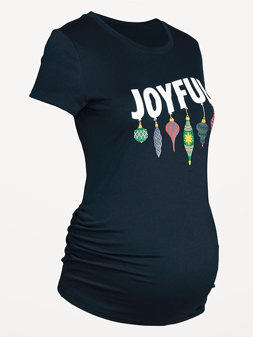 Image number 2 showing, Maternity Holiday-Graphic Crew-Neck T-Shirt
