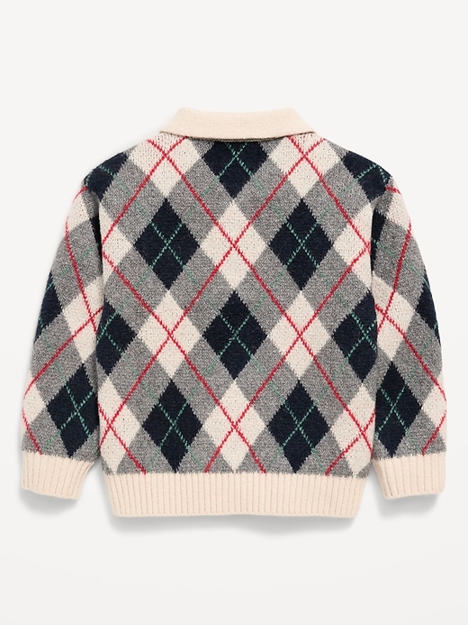 Image number 2 showing, SoSoft Oversized Collared Sweater for Toddler Boys