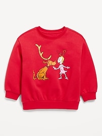 Image number 1 showing, Dr. Seuss™ Grinch Unisex Crew-Neck Sweatshirt for Toddler