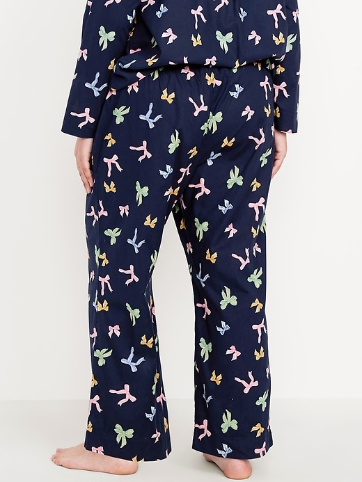 Image number 8 showing, High-Waisted Poplin Pajama Pant